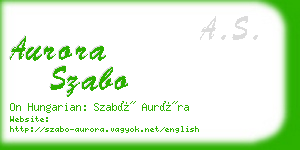 aurora szabo business card